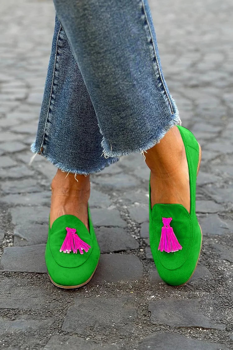 Brielle Tassel Accent Loafers