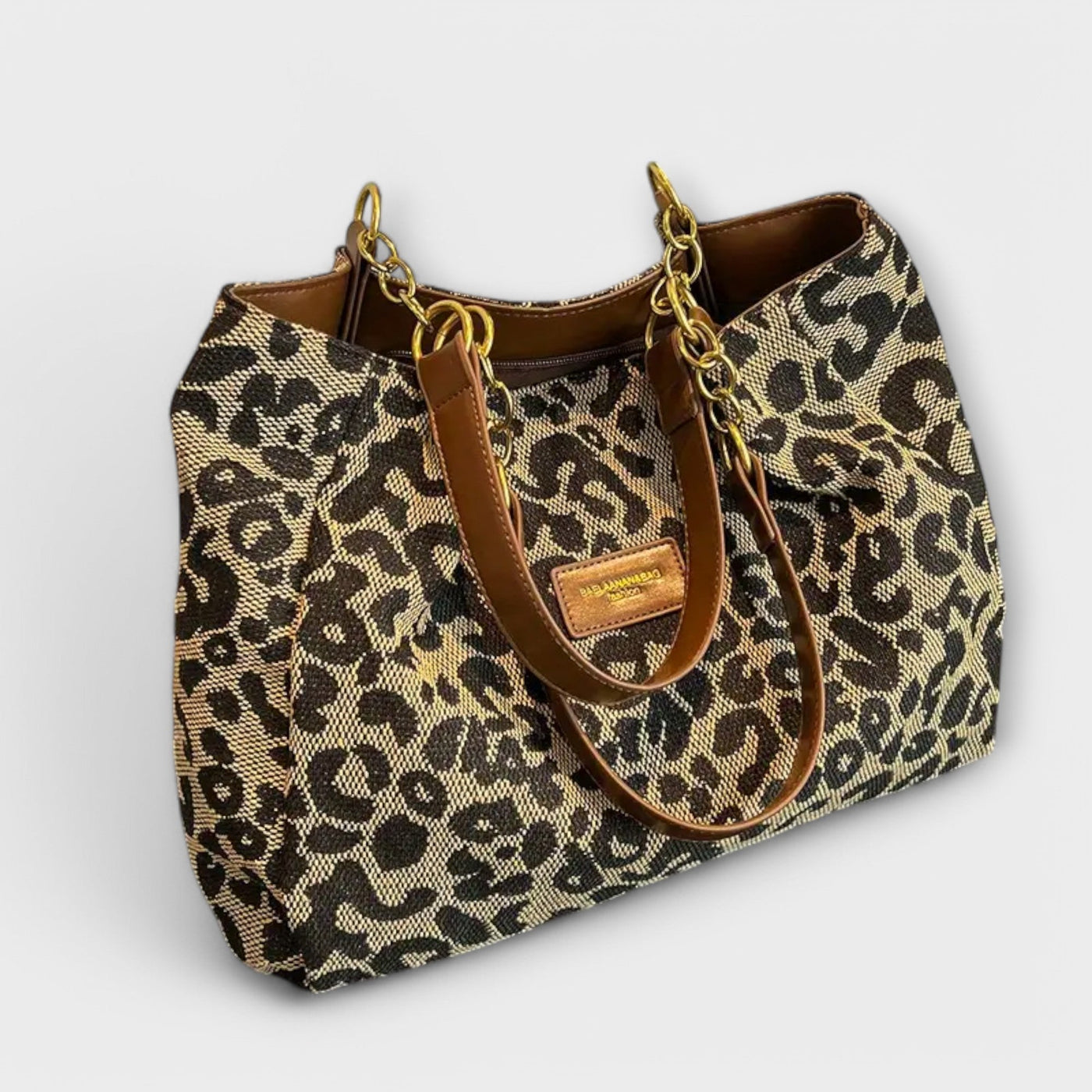 Emma - Leopard Print Canvas Tote
