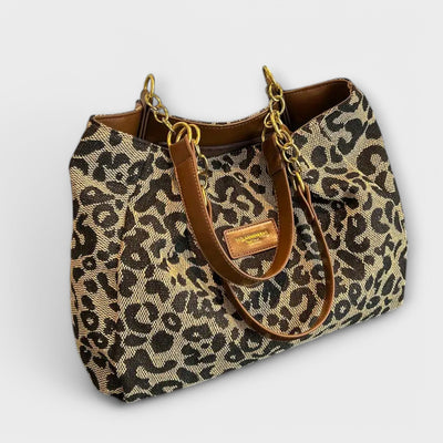 Emma - Leopard Print Canvas Tote