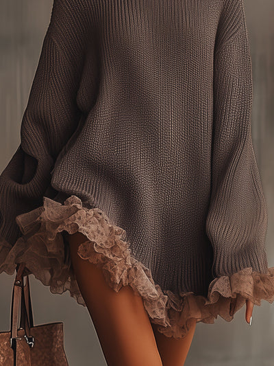 Emma Ruffled Knit Dress