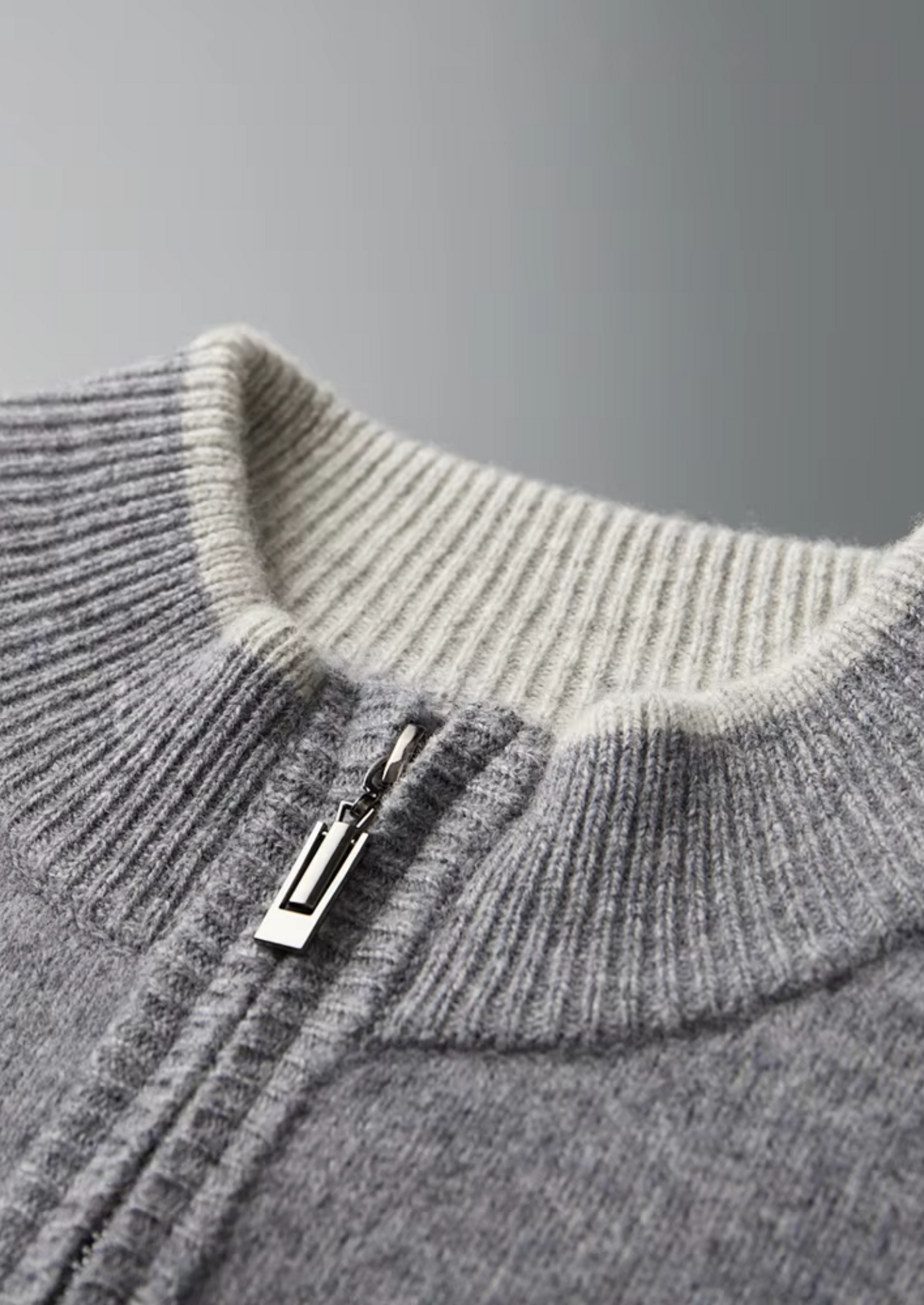 Merino Zip Two-Tone