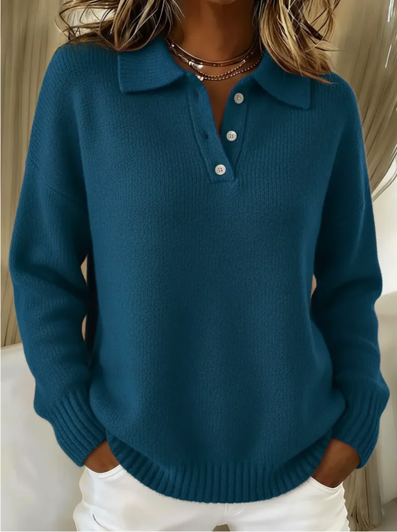 Nova Soft Knit Polo Sweater
