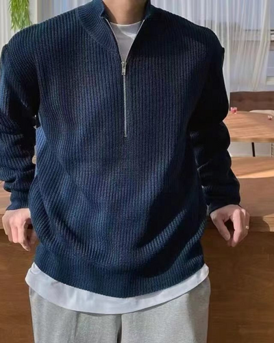 Navy Men’s Half-Zip Sweater