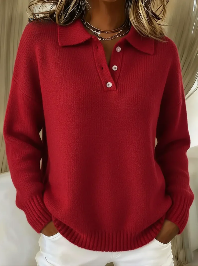 Nova Soft Knit Polo Sweater