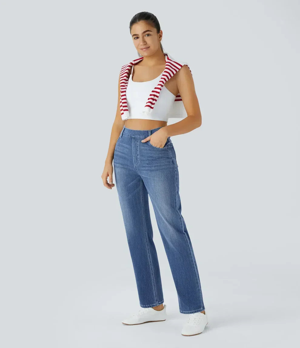 NOELLE High-Waisted Stretch Pants