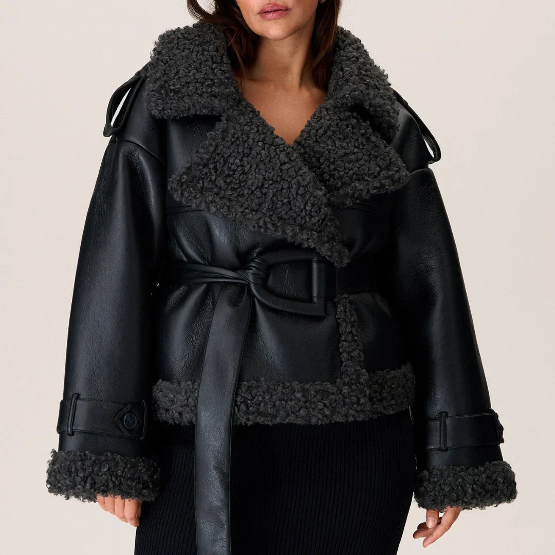 Adeline Belted Fur Coat