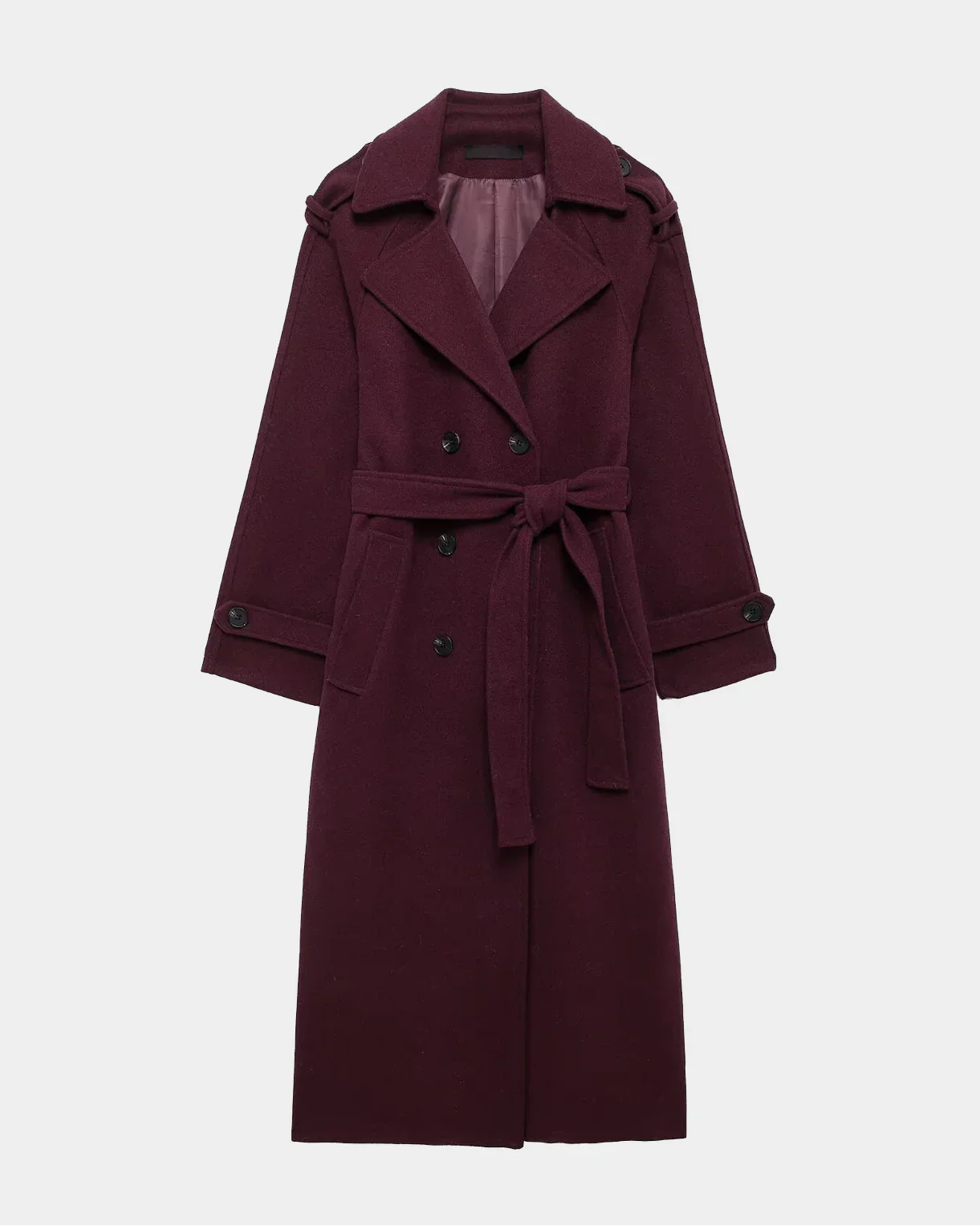 Marlowe Burgundy Trench Coat