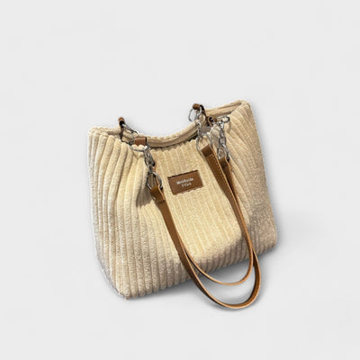 Emma - Plush Cord Shoulder Bag