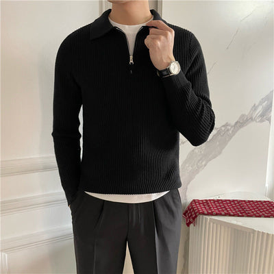 Essential Cotton Knit Zip-Neck