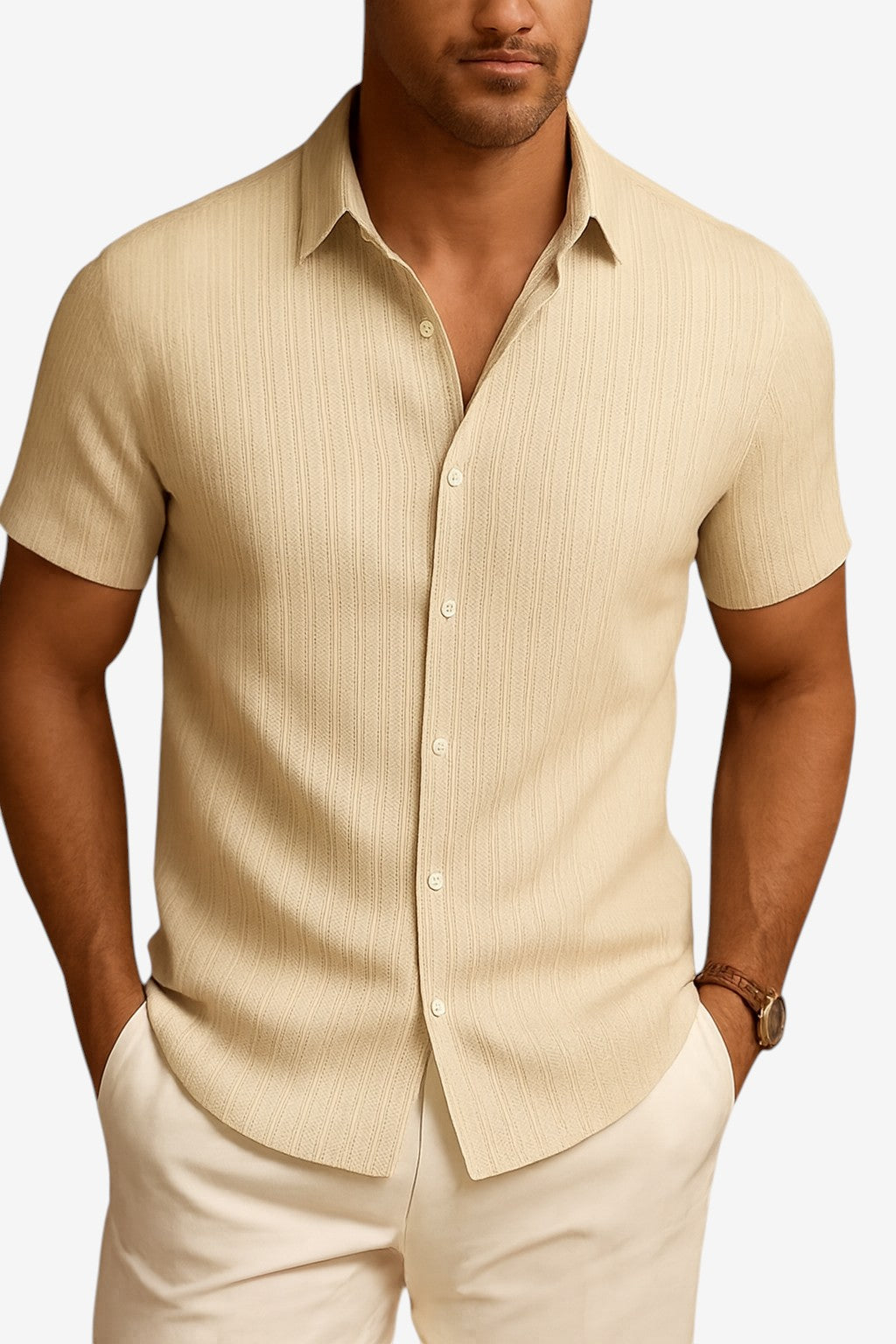 Casual Chic Short-Sleeve Shirt