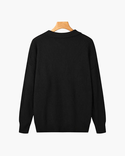 Essential Cotton Knit Zip-Neck