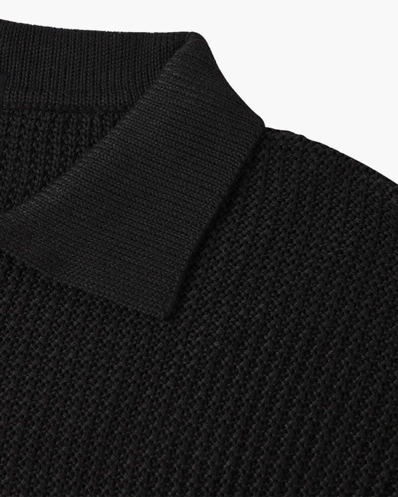 Essential Cotton Knit Zip-Neck
