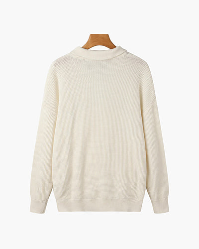 Essential Cotton Knit Zip-Neck