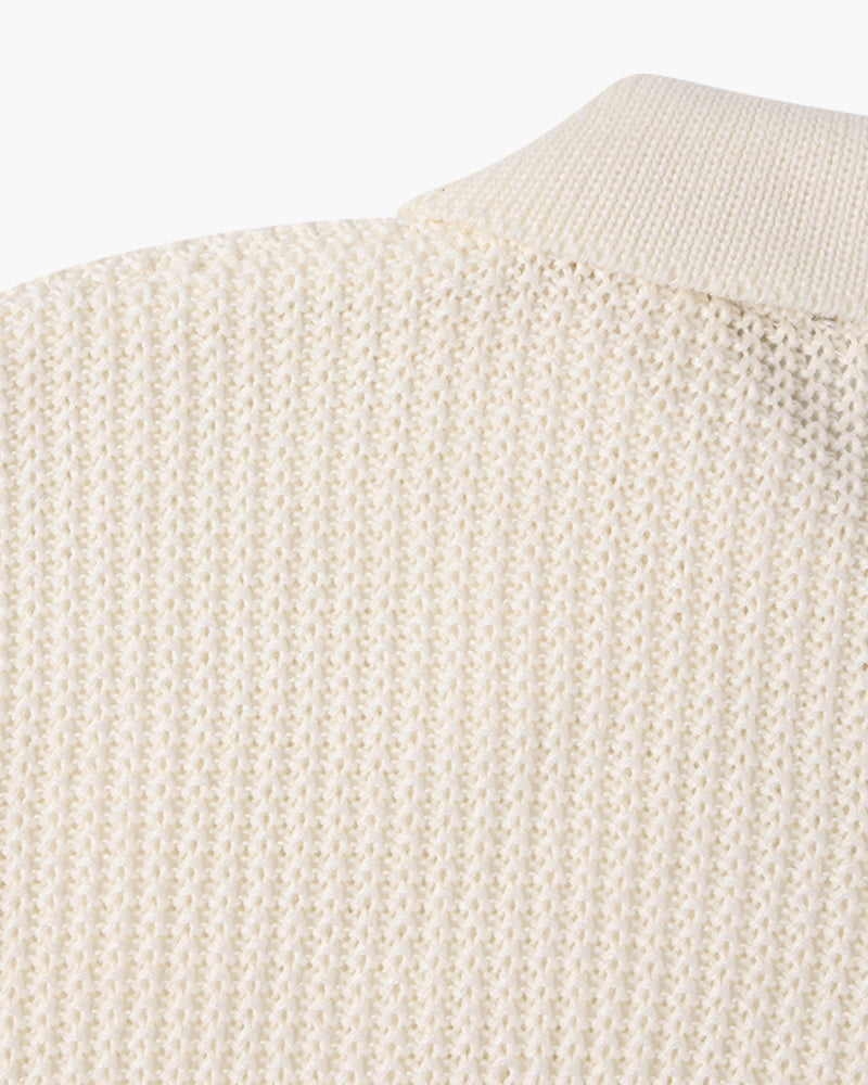 Essential Cotton Knit Zip-Neck