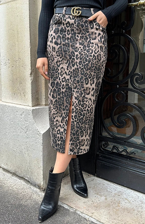 ZARA - Denim Skirt with Slit