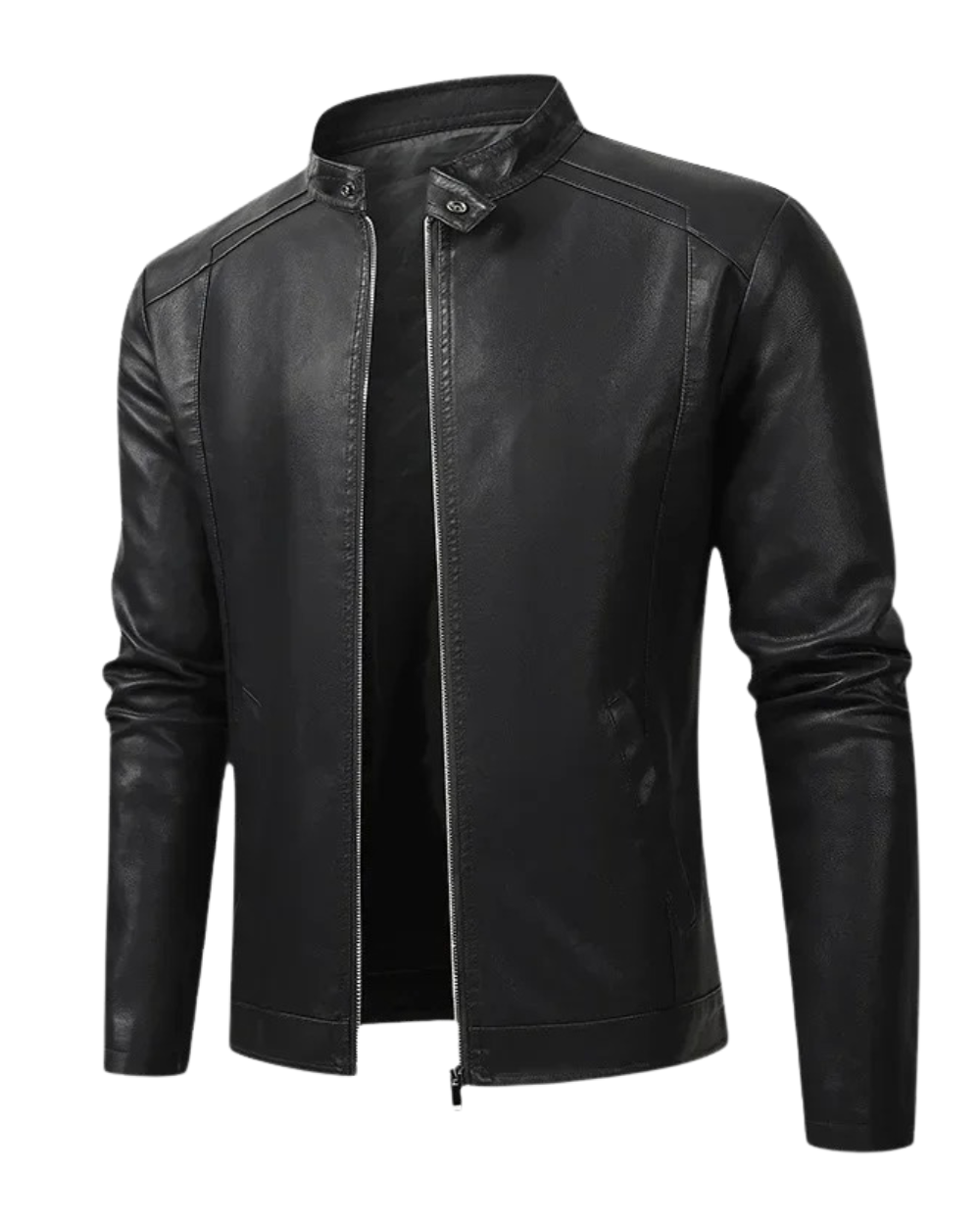 Stylish Men's Leather Motorcycle Jacket