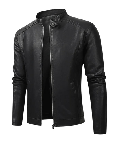 Stylish Men's Leather Motorcycle Jacket