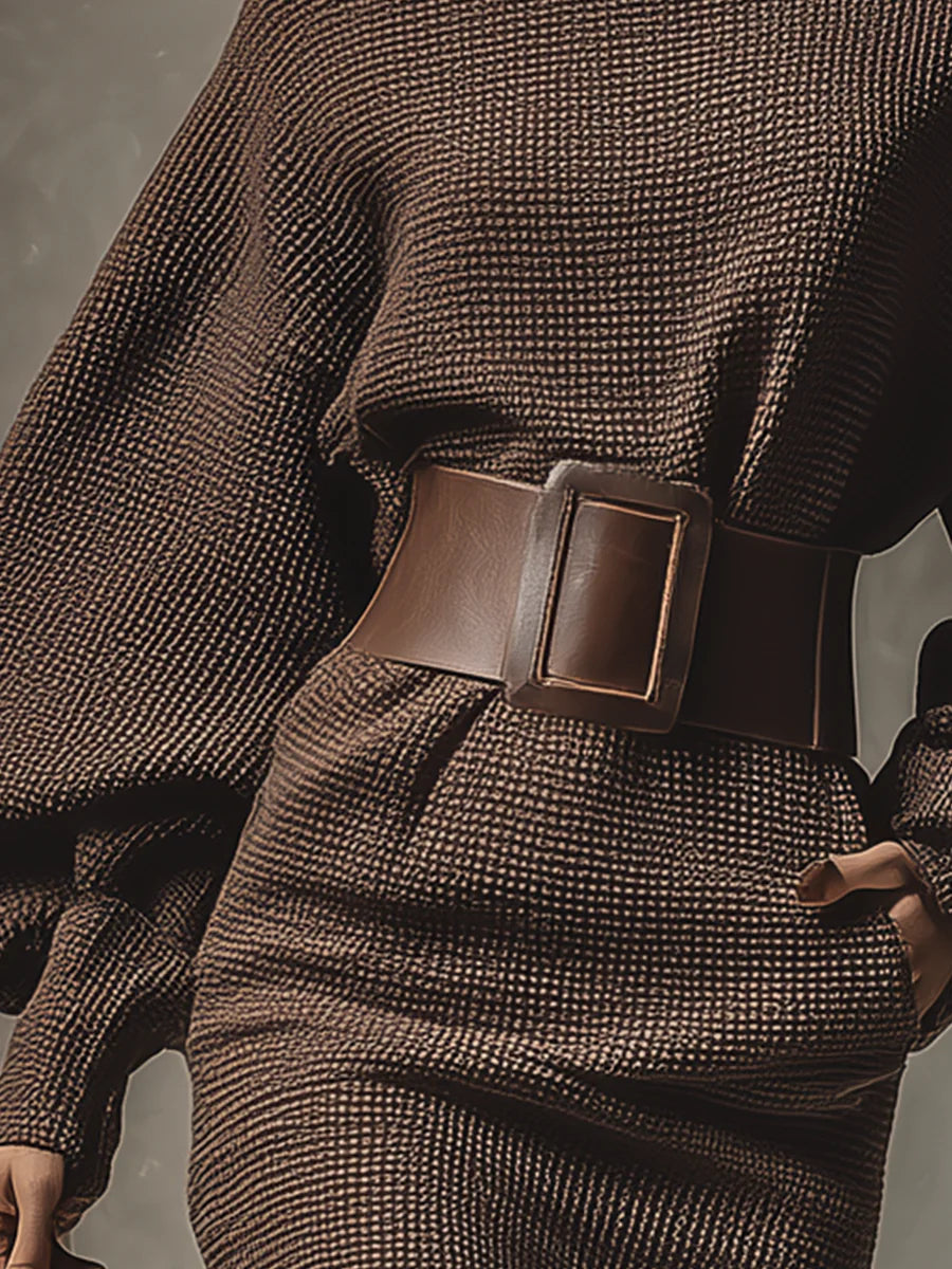 Seraphina Belted Knit Mini Dress