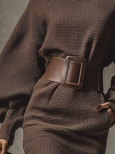 Seraphina Belted Knit Mini Dress