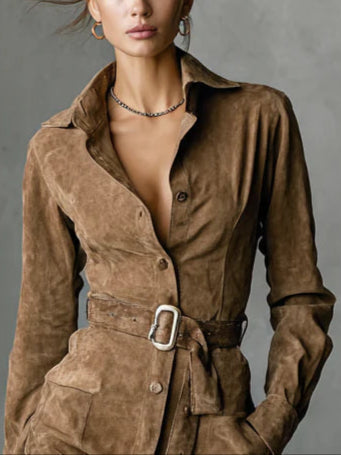 Emily Belted Shirt Dress