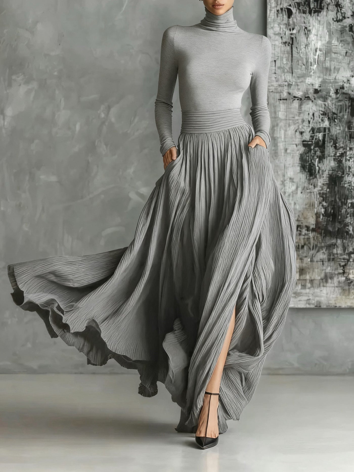 Harper Elegant High-Flow Evening Skirt