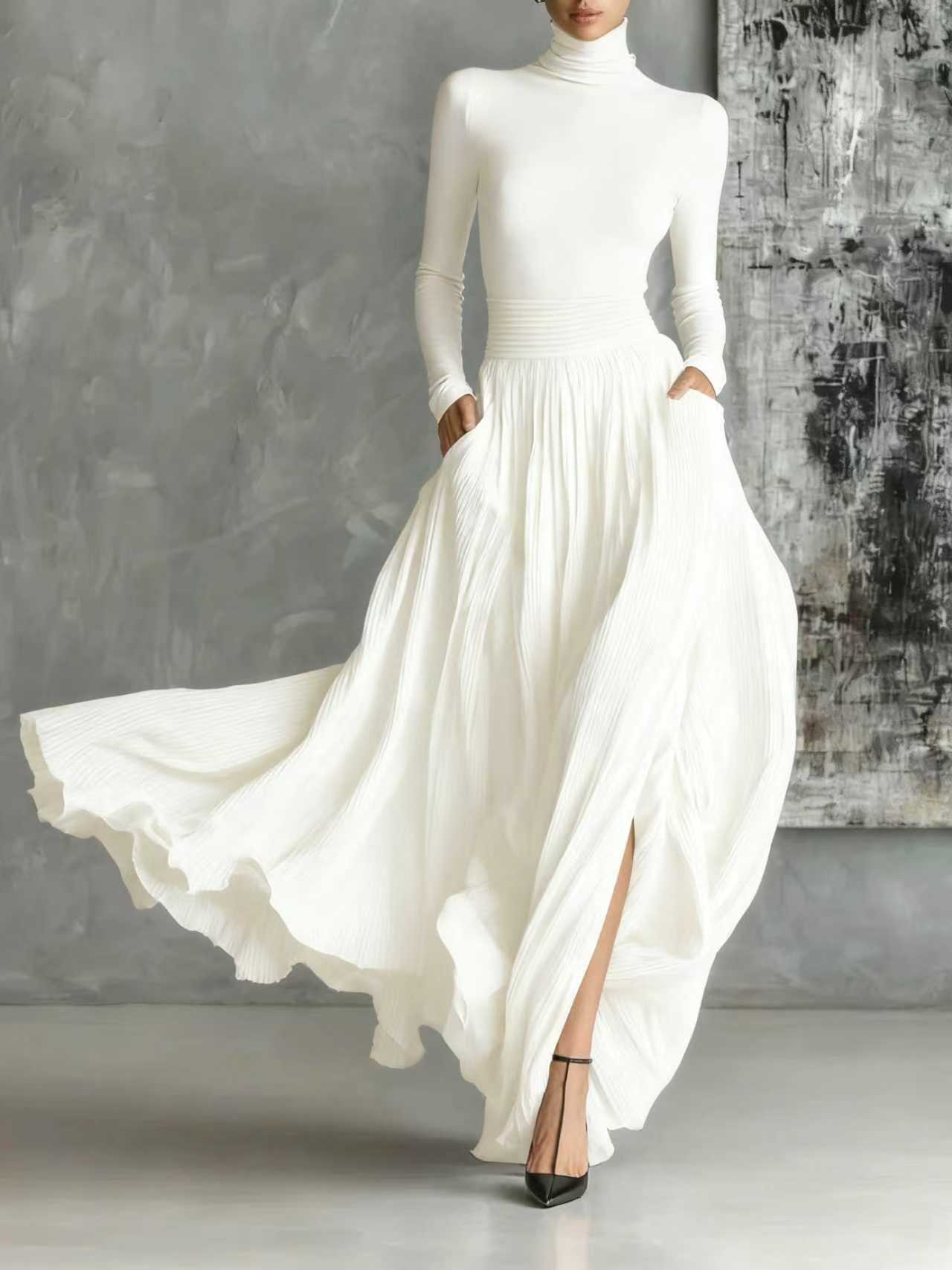 Harper Elegant High-Flow Evening Skirt