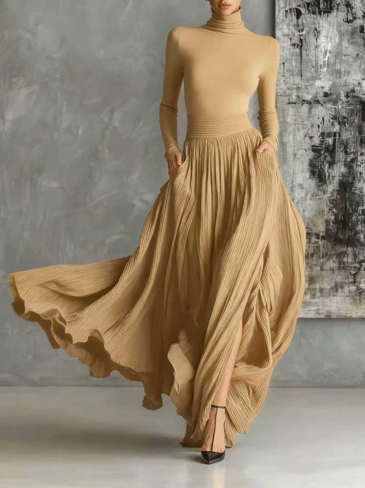 Harper Elegant High-Flow Evening Skirt