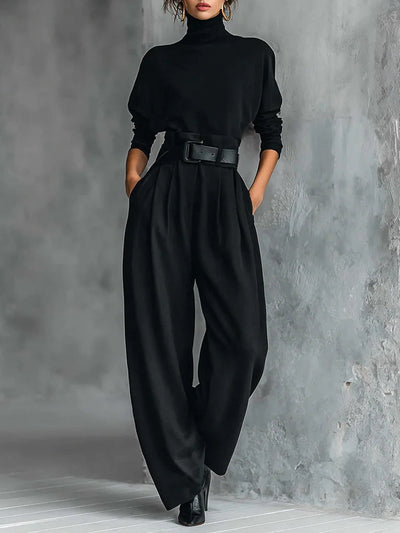 Emily Black High-Neck Jumpsuit