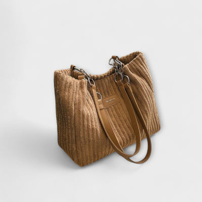 Emma - Plush Cord Shoulder Bag