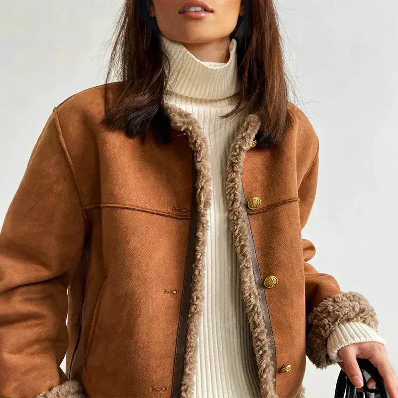 Rosalie Buttoned Faux Jacket