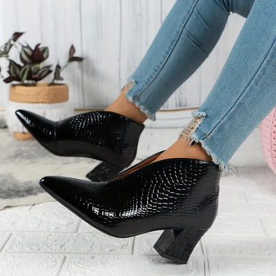 Isabella Curved Ankle Boots