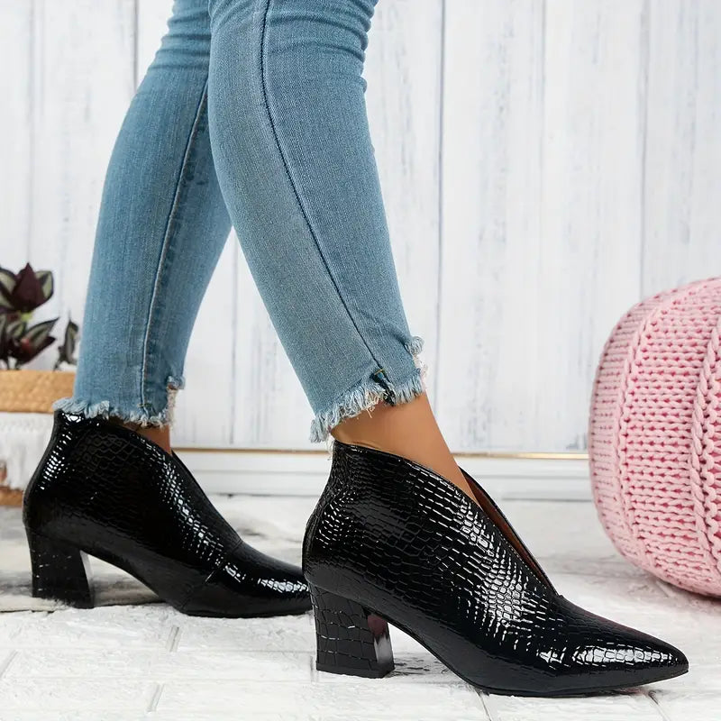 Isabella Curved Ankle Boots
