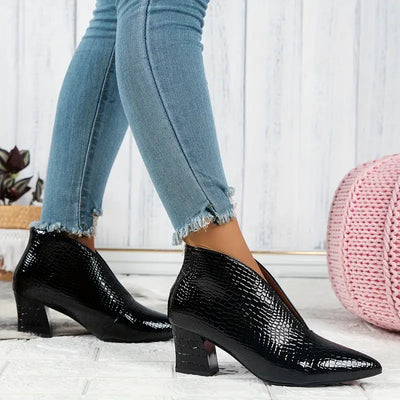 Isabella Curved Ankle Boots