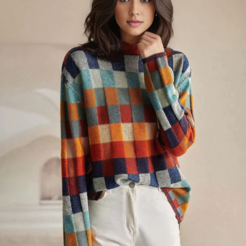 Aurora High Neck Sweater for Travel