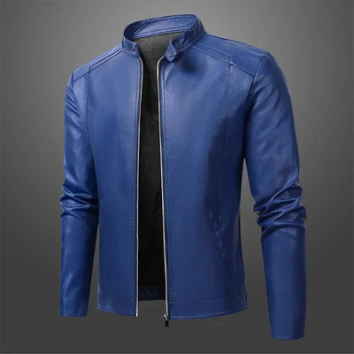 Stylish Men's Leather Motorcycle Jacket