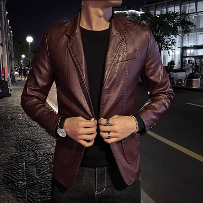 Smart Casual Leather Jacket for Professionals